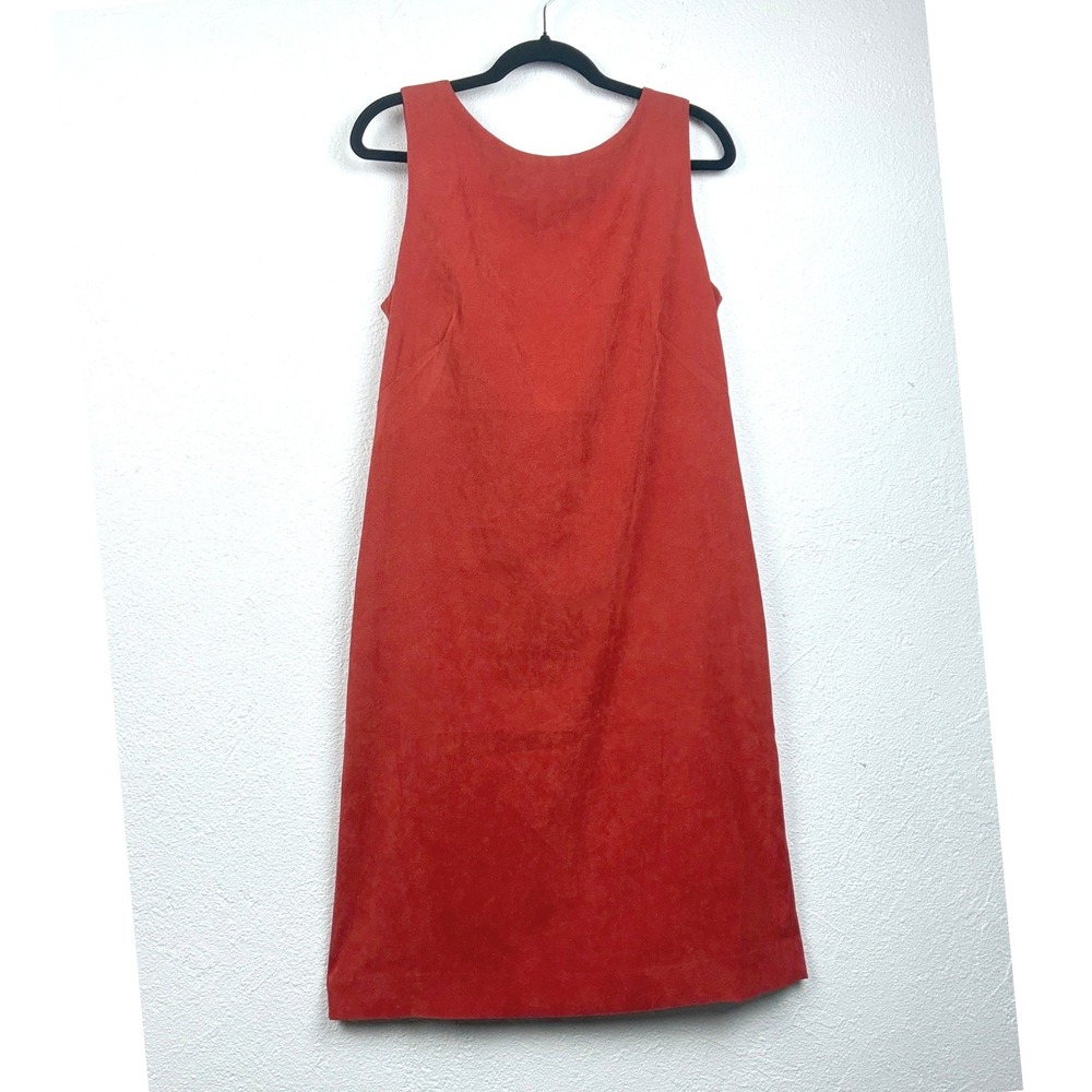Lands End Orange Sheath Dress - XL/P - Sleeveless Scoop Neck Mod Retro
